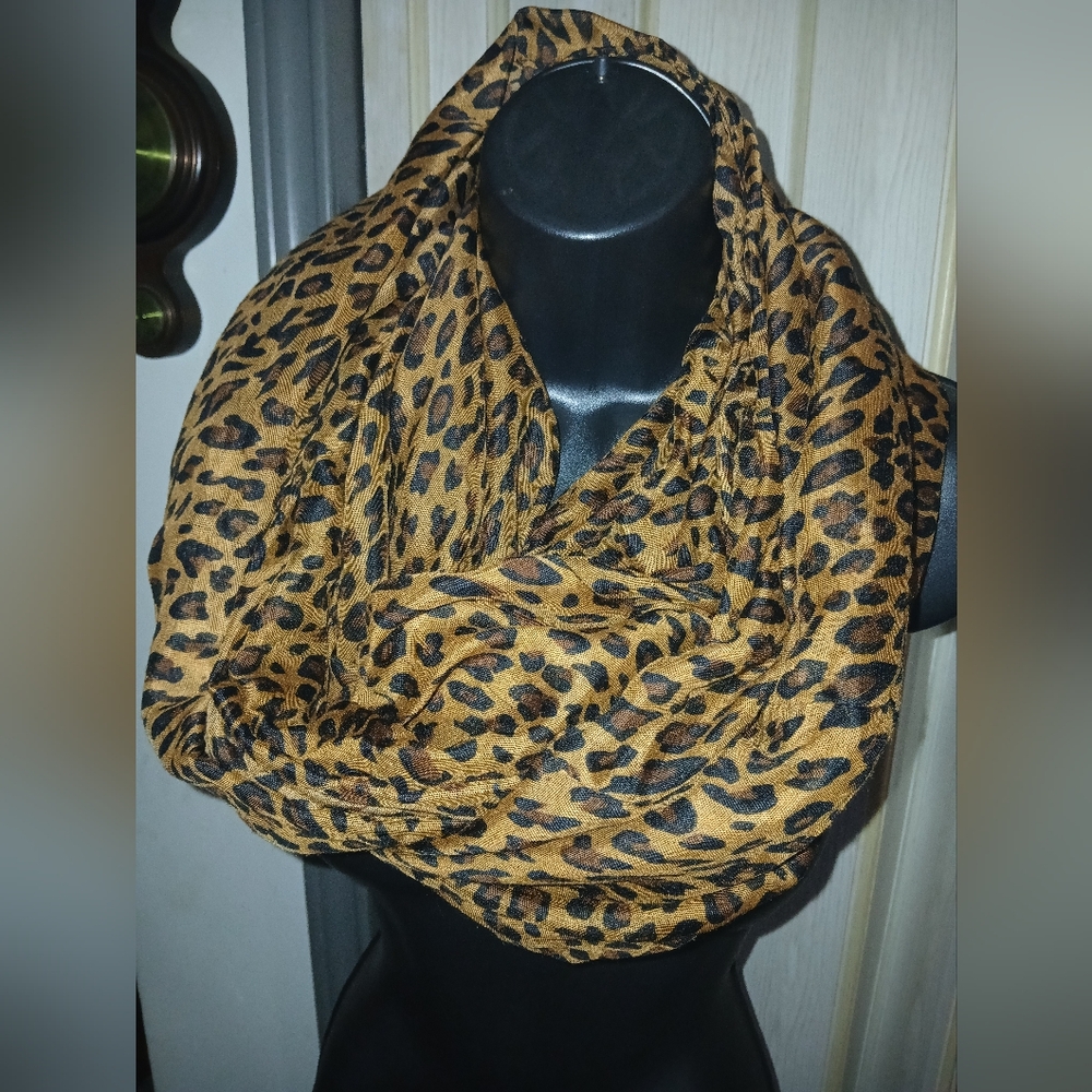 Wild Elegance Leopard Print Scarf
